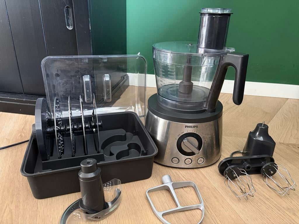 Philips keukenmachine HR7778, 2 tot 3 liter, Ophalen, Gebruikt, 3 snelheden of meer