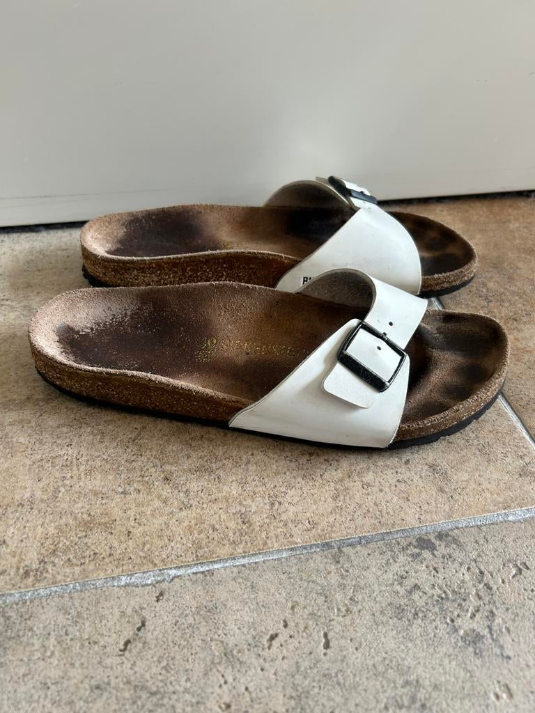 Witte Birkenstock Madrid Slippers maat 40, Kleding | Dames, Schoenen, Slippers, Wit, Ophalen of Verzenden, Gedragen