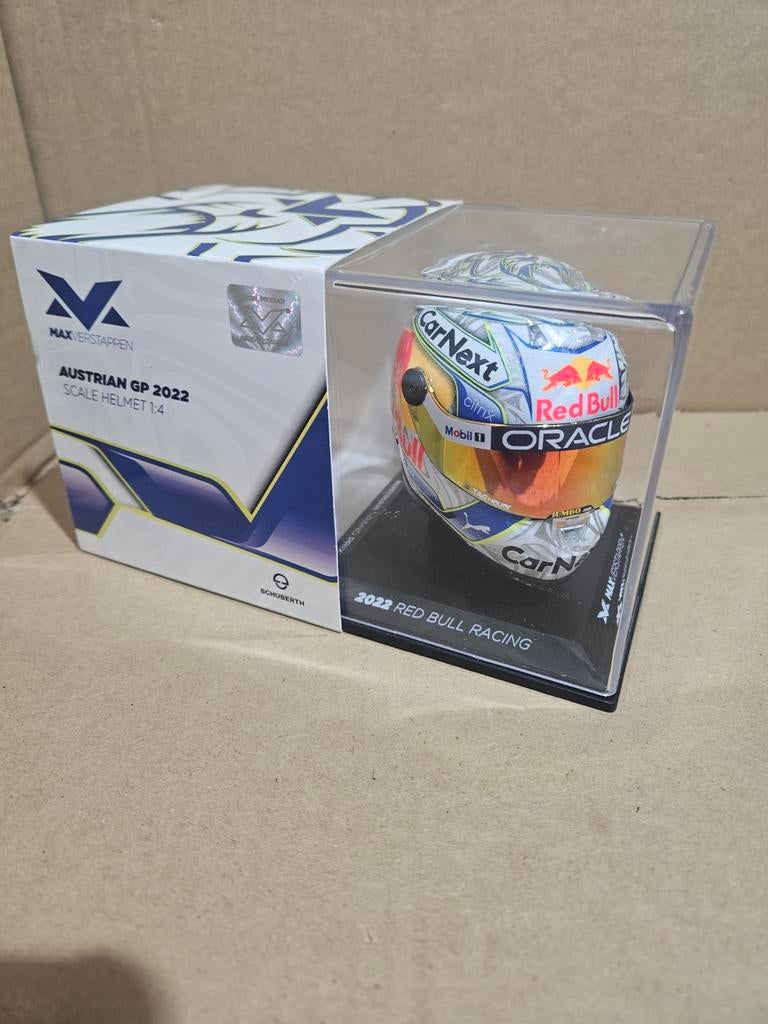 Max verstappen store helm 1/4 austrian gp 2022 helmet 1:4, Ophalen of Verzenden, Nieuw, Formule 1