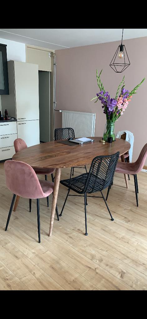 Stoelen rotan look zwart loods 5, Ophalen, Twee, Zwart, Riet of Rotan