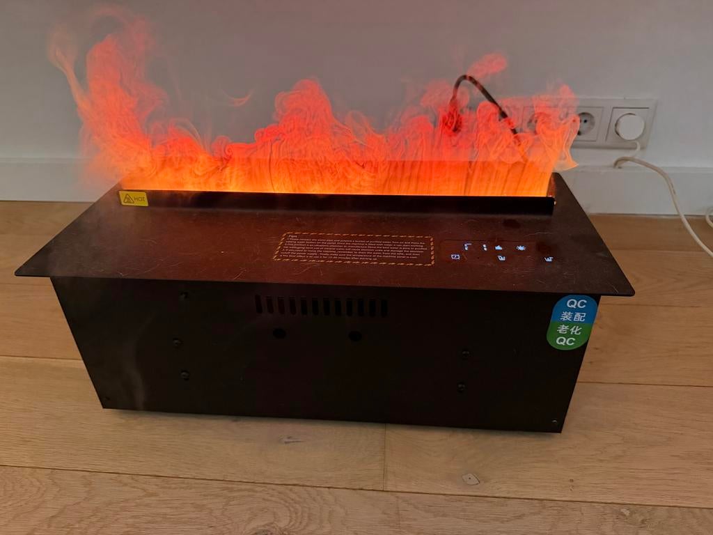 Waterdamp Sfeerhaard met Realistische Vlammen, Ophalen of Verzenden, Zo goed als nieuw, Inbouwhaard, Elektrische haard