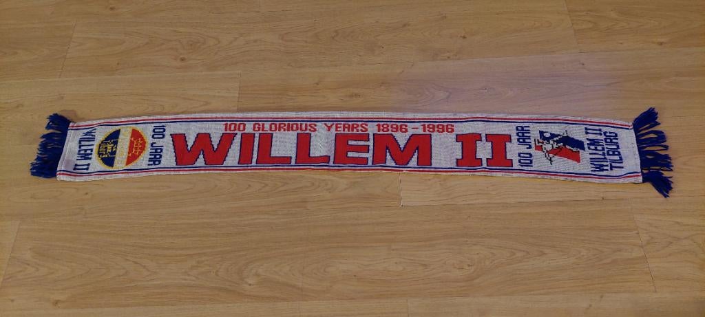 Sjaal 100 jaar willem 2 1896 -1996, Ophalen of Verzenden, Zo goed als nieuw, Willem II, Vaantje of Sjaal