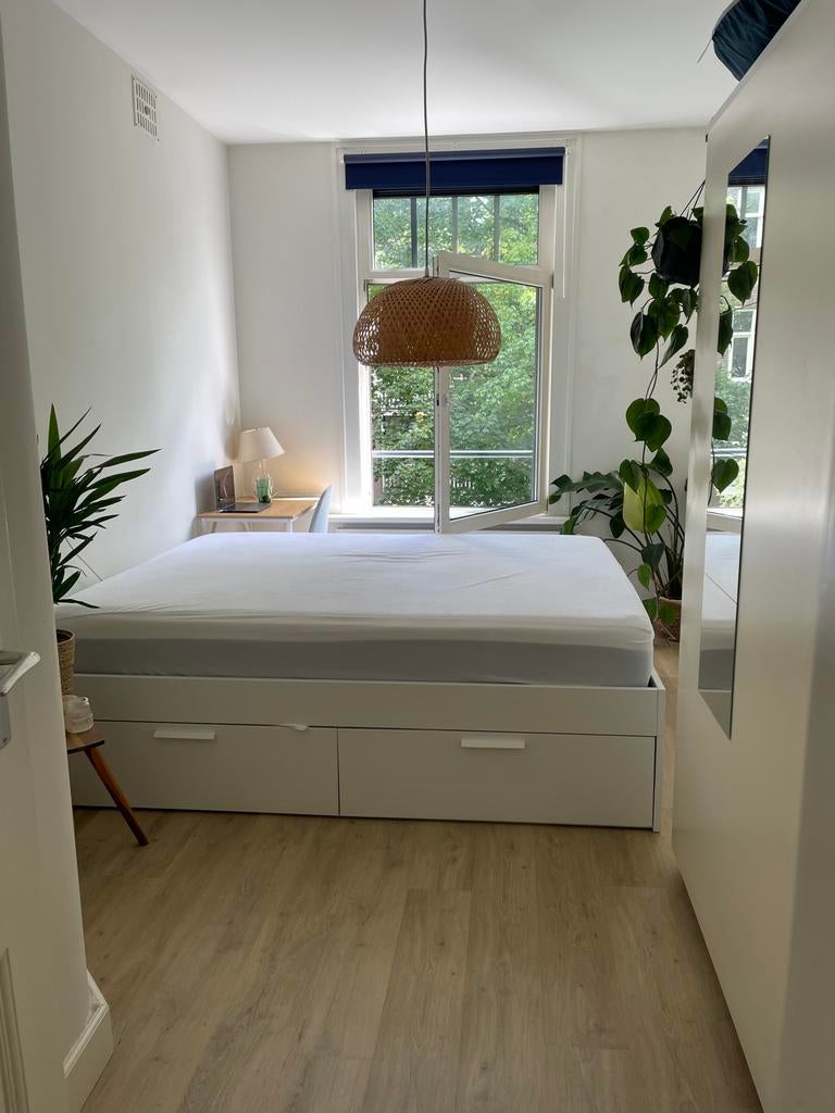Brimnes bedframe 160x200 - IKEA, Ophalen, Wit, Tweepersoons, Zo goed als nieuw