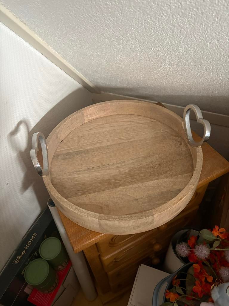Riviera Maison dienblad met hartvormige handvatten, Huis en Inrichting, Woonaccessoires | Dienbladen, Ophalen of Verzenden, Nieuw
