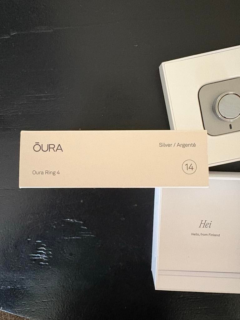 Oura Ring 4 Silver Maat 14 - Nieuw in doos, Sieraden, Tassen en Uiterlijk, Activity trackers, Ophalen of Verzenden, Nieuw, Zilver