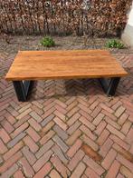 Salontafel massief teakhout, Ophalen, 100 tot 150 cm, Teakhout, 50 tot 100 cm