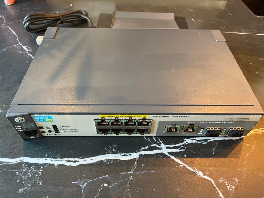 HP ProCurve 2915-8G-PoE Switch - Compacte Gigabit PoE Switch, Ophalen of Verzenden, Gebruikt