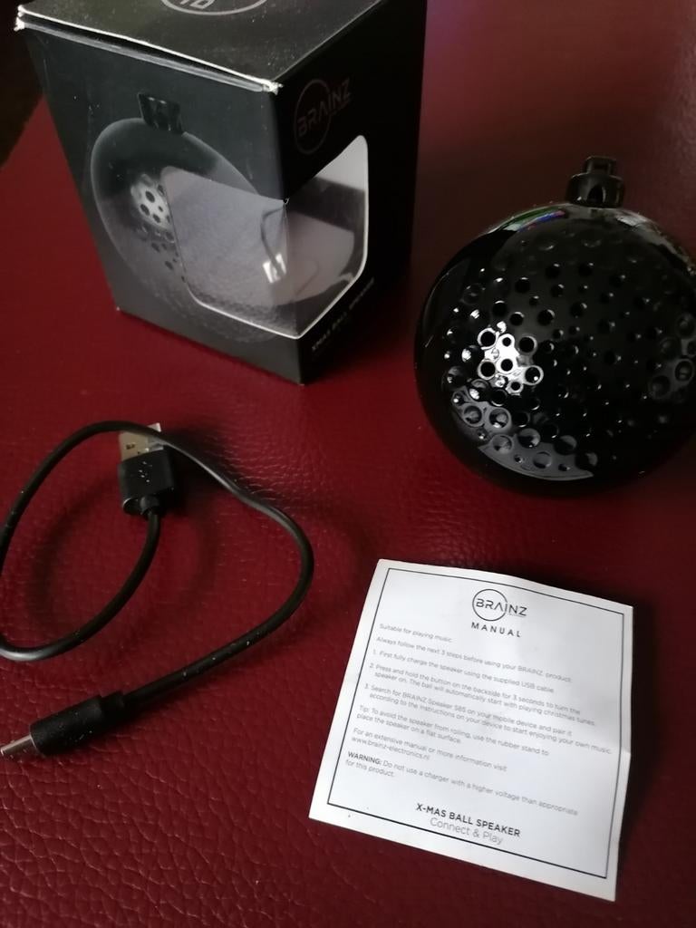 BRAINZ KERSTBAL BLUETOOTH SPEAKER (GLOEDNIEUW)., Diversen, Kerst, Ophalen of Verzenden, Nieuw