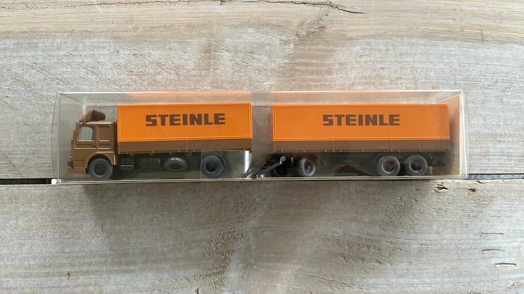 Wiking 26473 M.A.N. 19361 Pritschen Fernlastzug Steinle H0, Hobby en Vrije tijd, Modelauto's | 1:87, Ophalen of Verzenden, Zo goed als nieuw