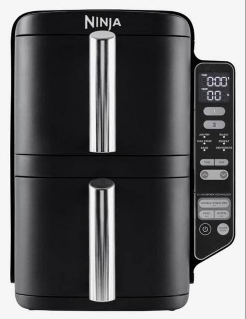Ninja Airfryer met Dubbele Lade - Zo goed als nieuw, Ophalen, Zo goed als nieuw, Airfryer, 1500 gram of meer