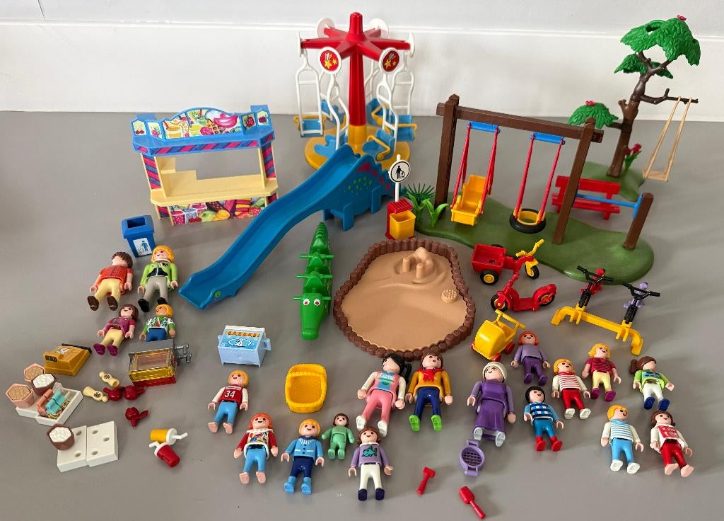 Grote Playmobil Speeltuin Set 5024 met Kiosk 5555 en extra’s, Kinderen en Baby's, Speelgoed | Playmobil, Ophalen of Verzenden