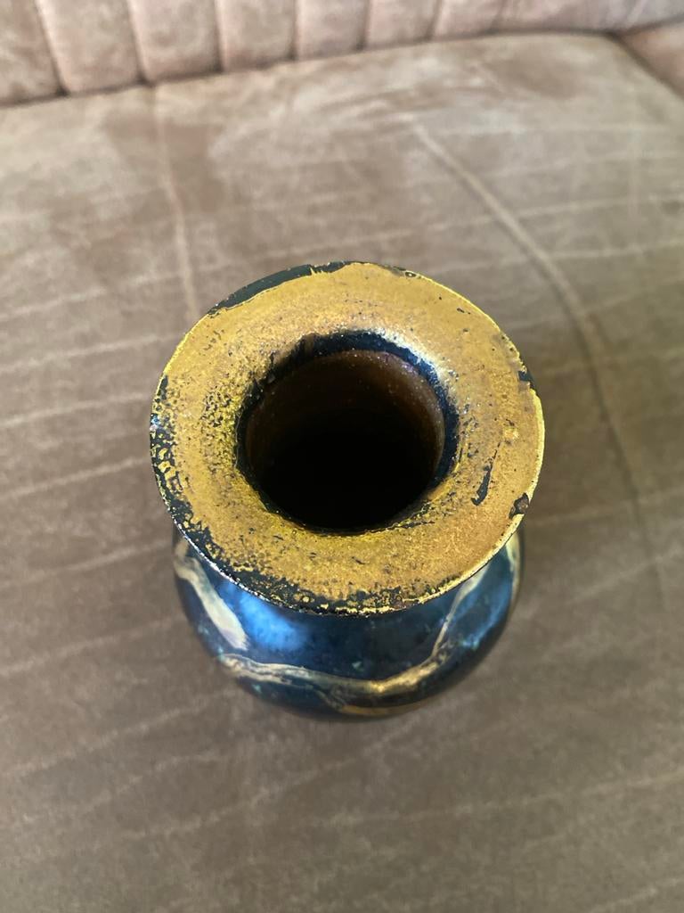Vintage Zwart en Gouden Vazen set, Antiek en Kunst, Ophalen