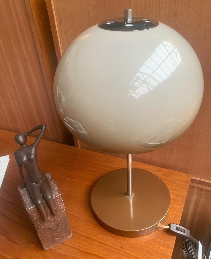 Vintage mushroom tafellamp bureaulamp bruin - retro lamp, Ophalen, Gebruikt, Onbekend, Onbekend