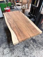 Boomstamtafel 180x90cm gelakt met skylt, Overige materialen, Zomerweg 29b drempt, Nieuw, Ars longa