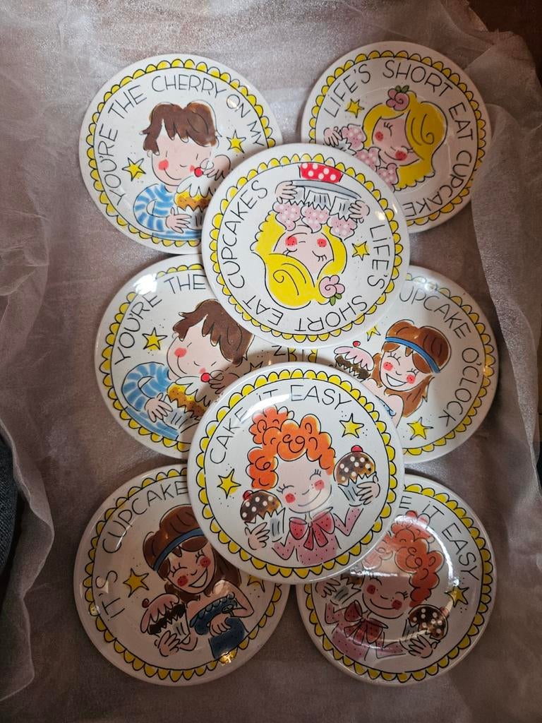 Gebaksbordjes Blond Amsterdam 8 stuks, Ophalen