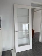 Witte deur met glaspanelen 231,5 cm x 93 cm, Ophalen, Gebruikt, 80 tot 100 cm, 215 cm of meer