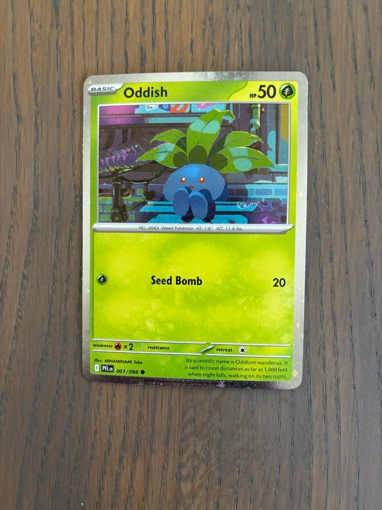 Pokémon Kaart: Oddish (PFL EN 001/094) - Nieuw, Ophalen of Verzenden, Zo goed als nieuw, Losse kaart