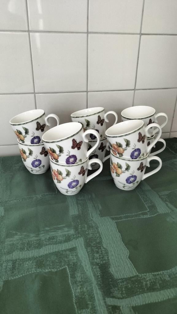 13 Grote mokken Fruit & Flowers Janneke Brinkman, Nieuw, Ophalen of Verzenden, Overige stijlen, Kop(pen) en/of Schotel(s)