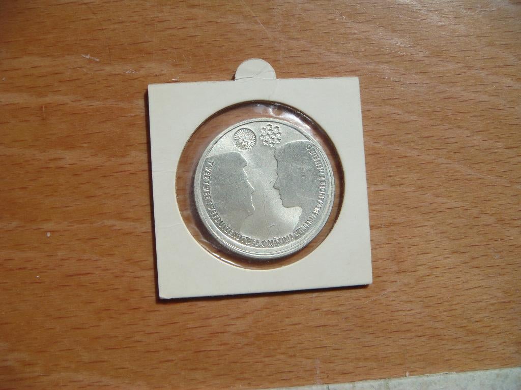 10 euro munt 2002 Huwelijk Maxima- Alexander., Postzegels en Munten, Munten | Nederland, Ophalen of Verzenden, Koningin Beatrix