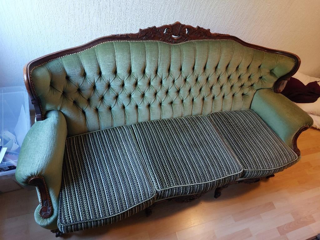 Queen ann barok 3 zits bank, Ophalen