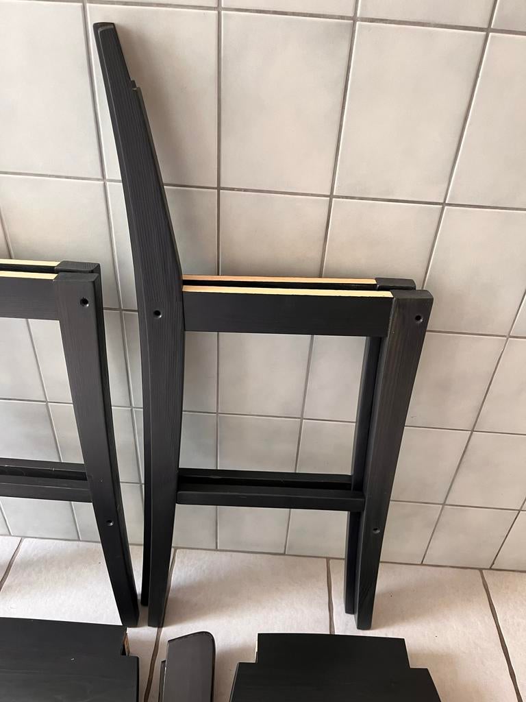 2 IKEA Ingolf barkrukken - Zwart, Ophalen, Twee, Zwart, Zo goed als nieuw