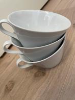 Set van 4 witte theekoppen beschadigd arzberg tric, Gebruikt, Keramiek, Ophalen of Verzenden, Effen