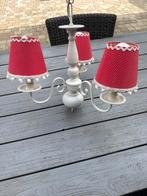 Leuke kroonluchter voor kinderkamer - rood met stippen, Huis en Inrichting, Lampen | Kroonluchters, Ophalen, Gebruikt, Metaal
