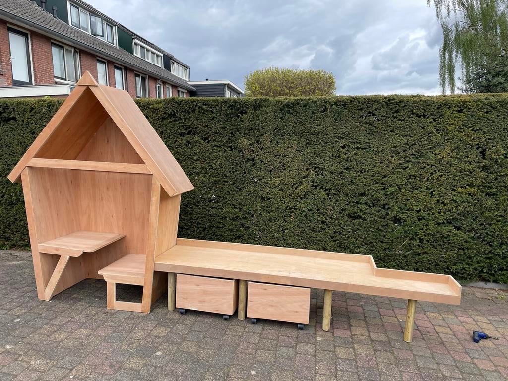 Houten Speelhuisje met Opbergruimte voor Binnen, Ophalen, Zo goed als nieuw, Hout