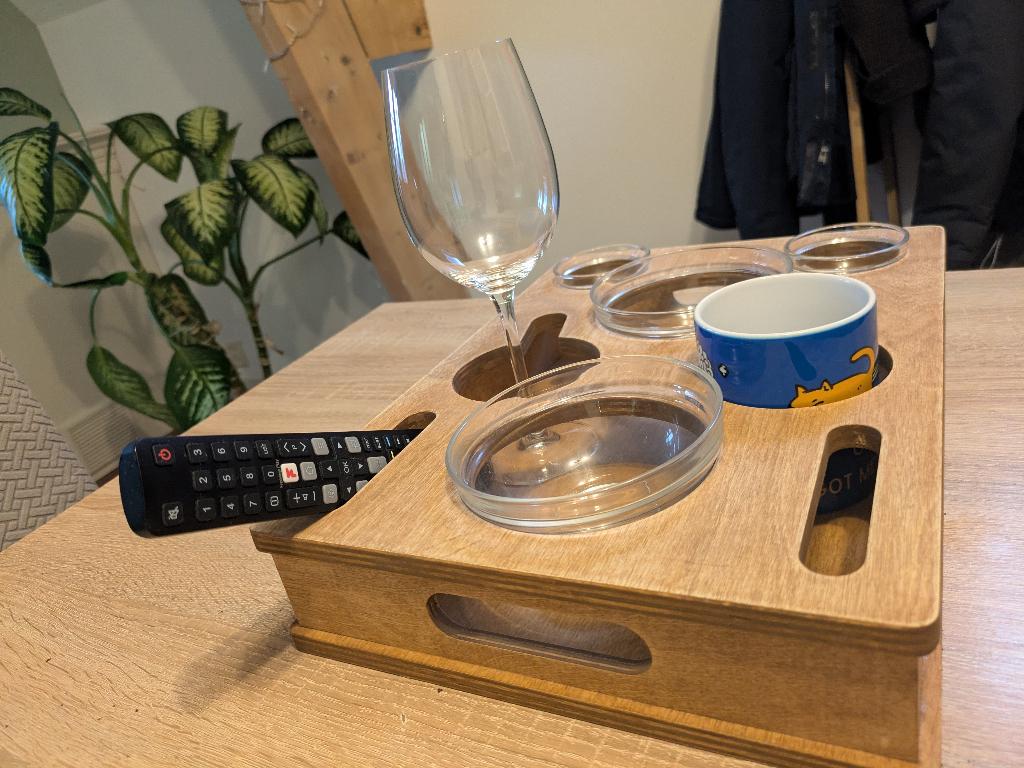 Houten bank caddy, Ophalen of Verzenden, Zo goed als nieuw, Hout