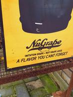 Zeldzaam reclamebord, usa tin sign van NuGrape drinks., Reclamebord, Gebruikt, ., Ophalen of Verzenden