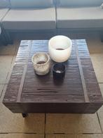 Stoere tuin/ lounge tafel, Ophalen, Zo goed als nieuw, Vierkant, Hout