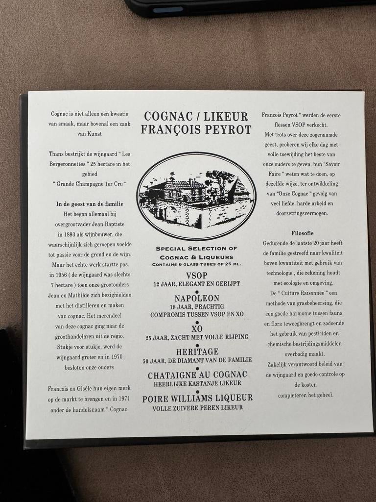 Dit is een proefsetje van sterke drank cognac ., Verzamelen, Ophalen, Nieuw