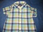 Turkoise/wit geruit hemd, 80, L.O.G.G., Ophalen of Verzenden, Zo goed als nieuw, Jongetje, Overhemdje of Bloesje