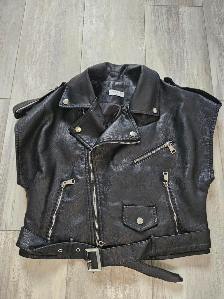 Loavies Biker Lederlook Gilet XS, Zwart, Ophalen of Verzenden, Maat 34 (XS) of kleiner, Loavies
