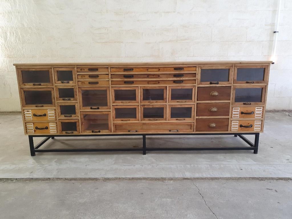 vintage toonbank kookeiland ladekast winkelkast balie, Antiek en Kunst, Antiek | Meubels | Kasten, Ophalen