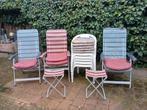 Verschillende tuinstoelen met kussens, Tuin en Terras, Ophalen, Gebruikt, Kunststof, Verstelbaar