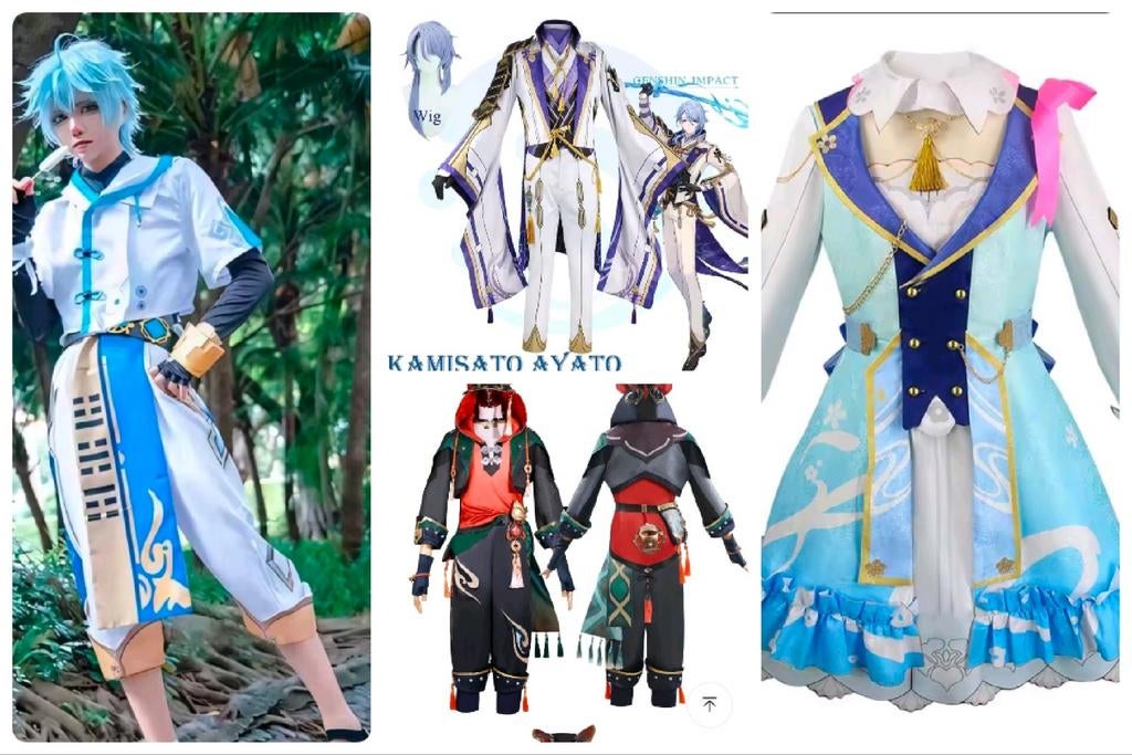 Genshin impact 4 Cosplay kostuums voor 100,-, Ophalen of Verzenden, Zo goed als nieuw, Overige typen
