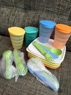 Tupperware set - Borden, Bestek, Bekers, Ophalen of Verzenden, Nieuw, Blauw, Overige typen