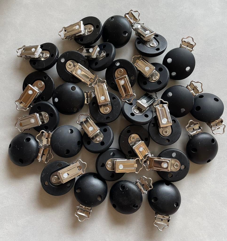 Siliconen speen clips zwart, Hobby en Vrije tijd, Kralen en Sieraden maken, Ophalen of Verzenden, Nieuw, Kraal