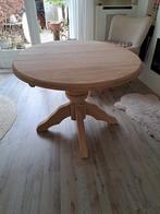 Uitschuifbare bolpoot eettafel in landelijke style, 100 tot 150 cm, Eikenhout, Ophalen of Verzenden, Vijf personen of meer