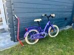 Kinderfiets paars met duwstang - leren fietsen, Fietsen en Brommers, Fietsen | Kinderfietsjes, Ophalen of Verzenden, Gebruikt