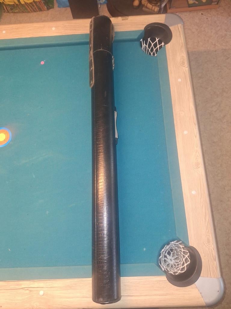 Zwarte biljartkeu koffer - Bescherm je keu, Ophalen of Verzenden, Gebruikt, Keu of Ballen