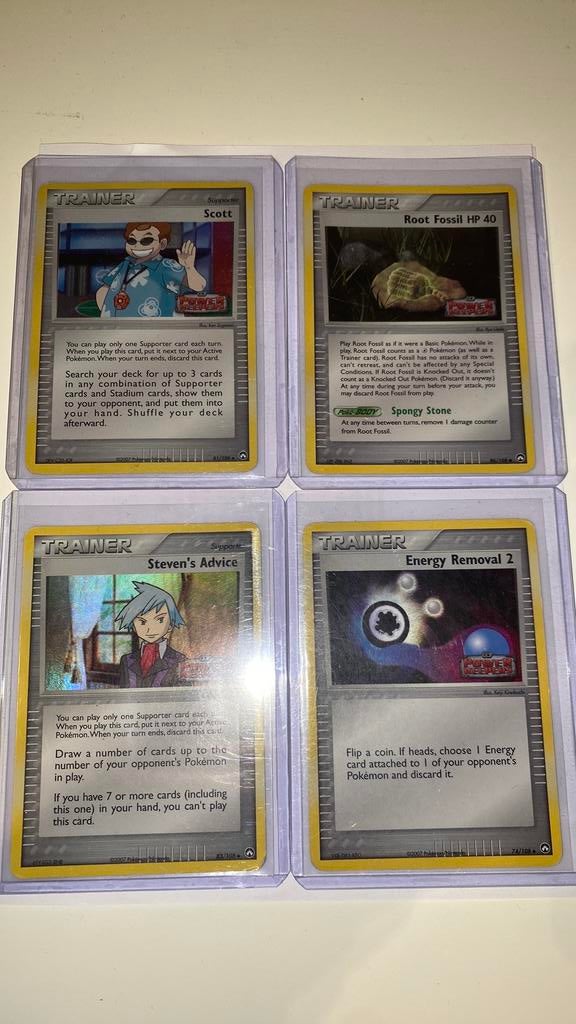 Trainer Holo cards 4 stuks, Ophalen of Verzenden, Zo goed als nieuw