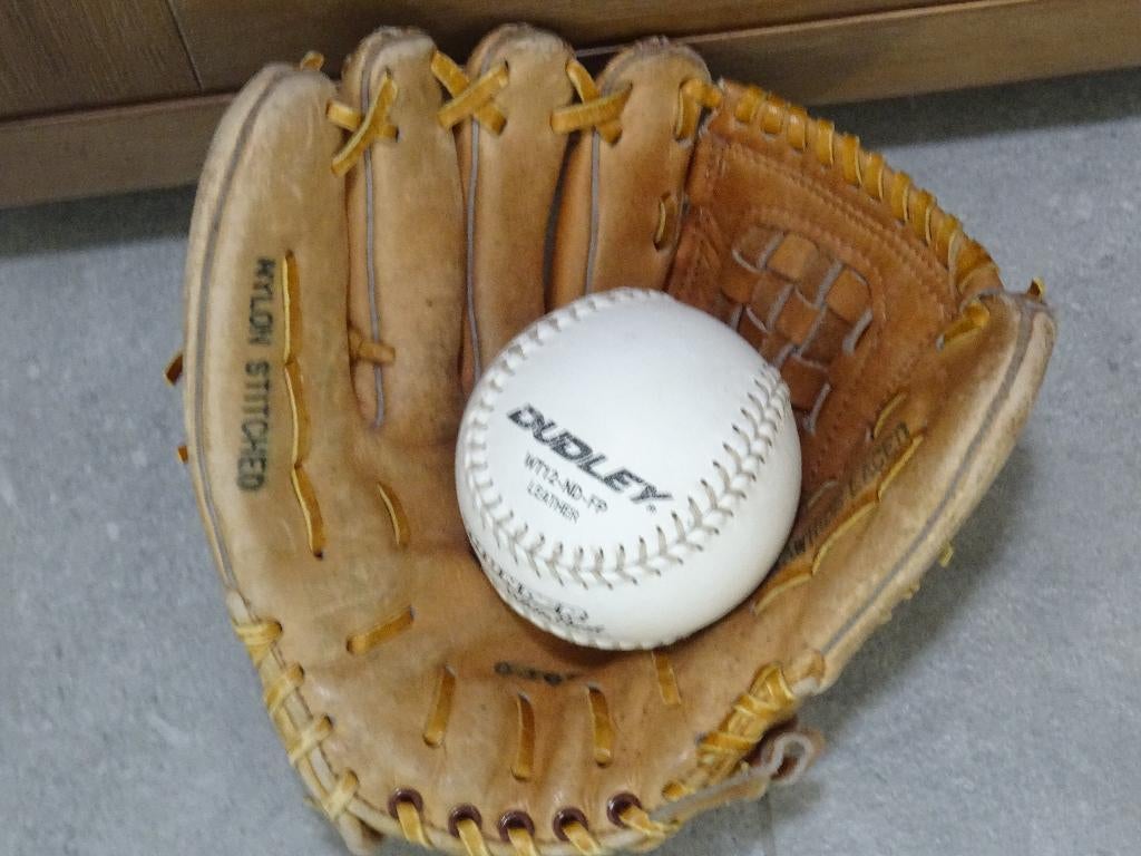Lederen honkbal handschoen leren honkbalhandschoen softbal, Ophalen of Verzenden, Gebruikt, Honkbal, Handschoen