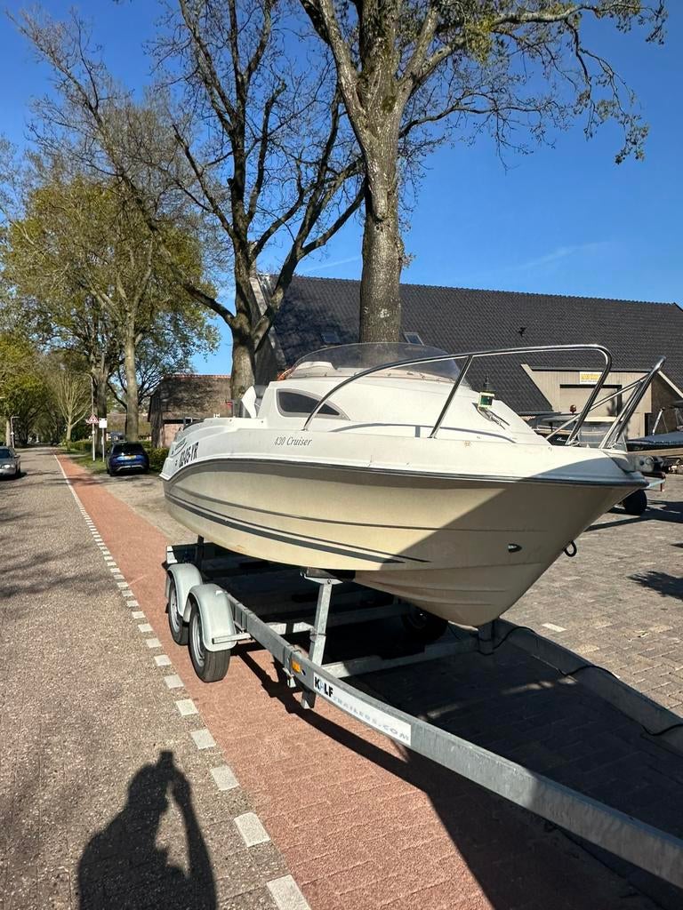 Quicksilver 430 cabin cruiser YAMAHA 40pk, Ophalen of Verzenden, Zo goed als nieuw, 30 tot 50 pk, 3 tot 6 meter