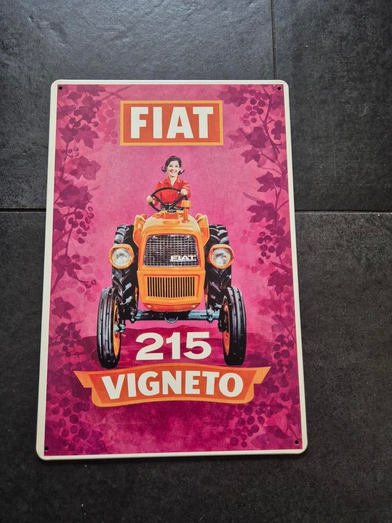 Fiat 215 vigneto reclamebord, Ophalen of Verzenden, Nieuw, Reclamebord