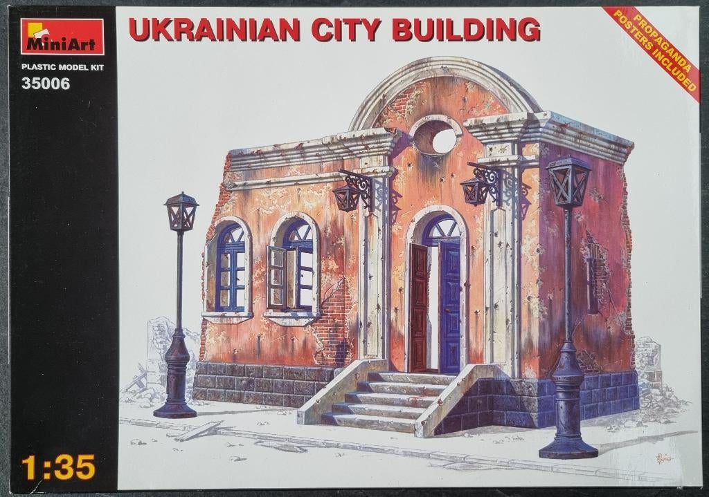MiniArt 1:35 #35006 Ukrainian City Building, Ophalen of Verzenden, Nieuw, 1:35 tot 1:50, Diorama
