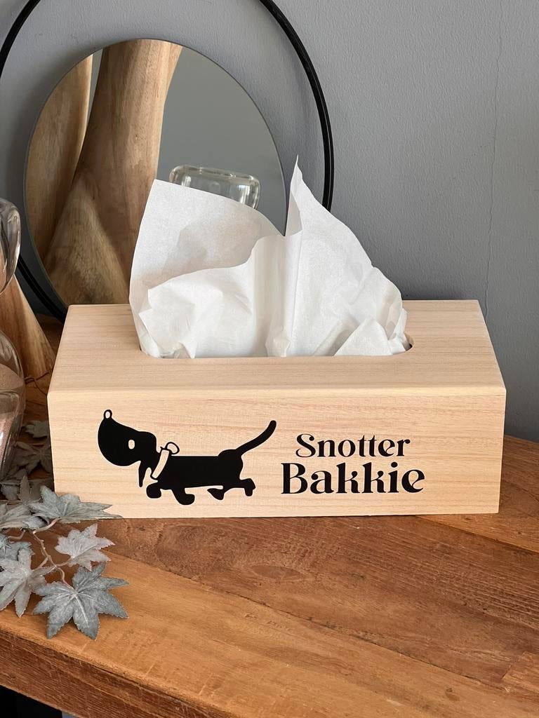 Tissue doos houten box, teckel liefhebbers, Ophalen of Verzenden, Nieuw