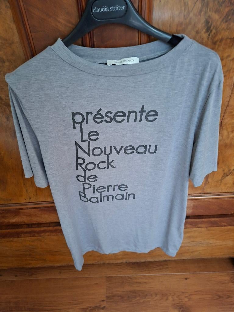 Pierre Balmain grijs T-shirt ronde hals 48, Pierre Balmain, Maat 48/50 (M), Ophalen of Verzenden, Zo goed als nieuw