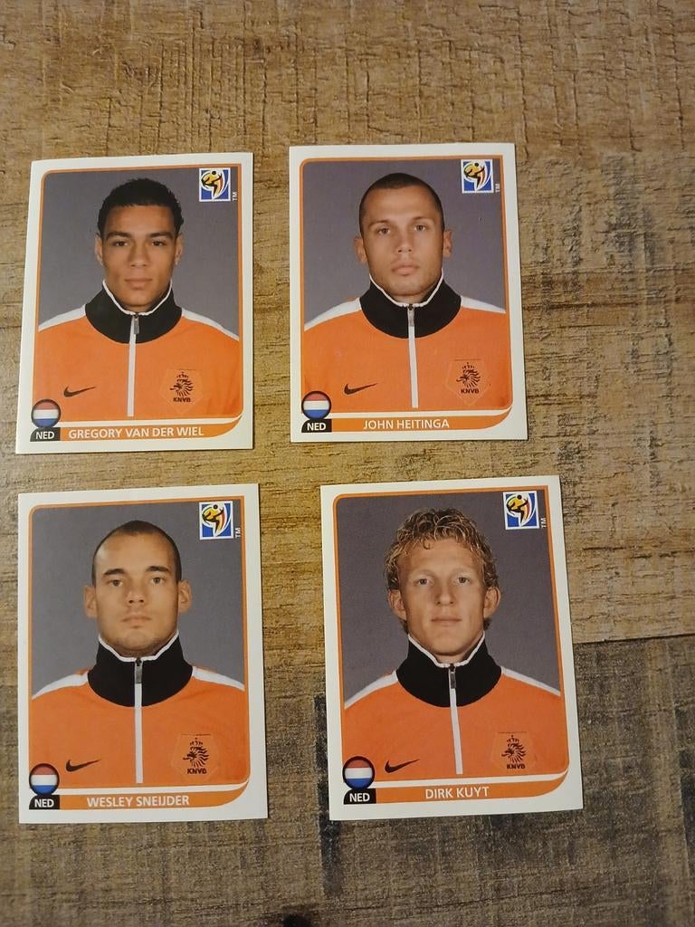 Panini wk 2010  4 Oranje spelers, Verzamelen, Ophalen of Verzenden, Nieuw, Buitenlandse clubs, Poster, Plaatje of Sticker